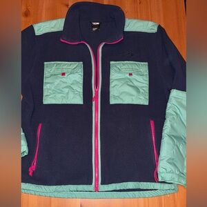 Sold- The North Face Men’s Royal Arch Fleece Full Zip Jacket
Navy/Wasabi/Fuchsia
